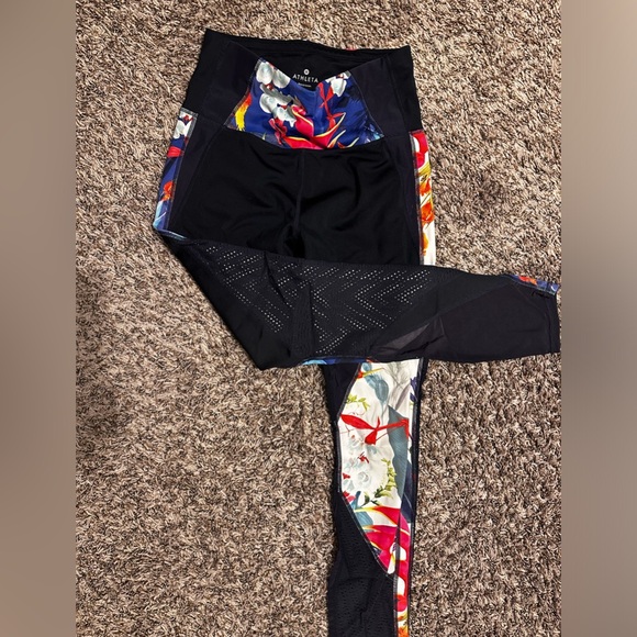 Athleta Leggings High Rise Tropical SIZE S - Picture 3 of 5